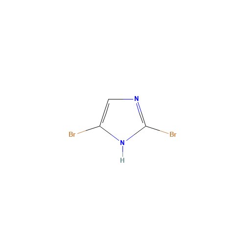 2,4-DIBROMOIMIDAZOLE (CAS: 64591-03-3) - Chemical Structure and Molecular Formula 