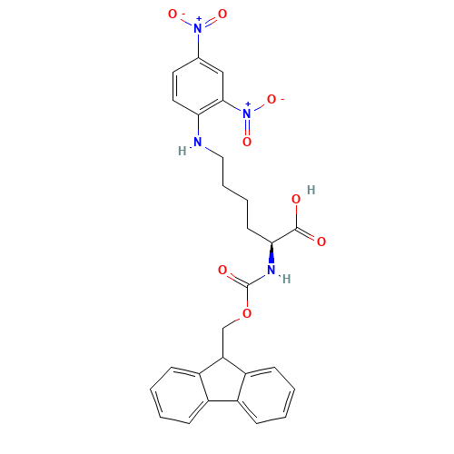 FMOC-LYS(DNP)-OH (CAS: 148083-64-1) - Chemical Structure and Molecular Formula 