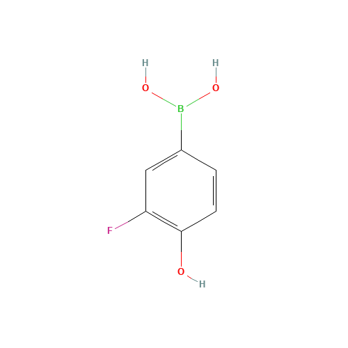 (3-FLUORO-4-HYDROXYPHENYL)BORONIC ACID (CAS: 182344-14-5) - Chemical Structure and Molecular Formula 
