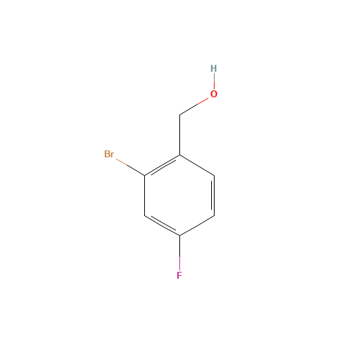 2-BROMO-4-FLUOROBENZYL ALCOHOL (CAS: 229027-89-8) - Chemical Structure and Molecular Formula 
