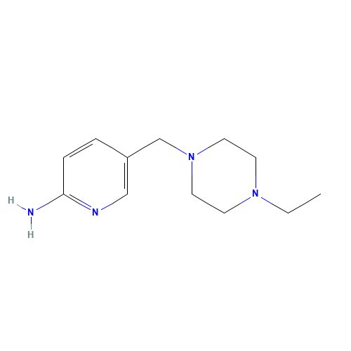 5-((4-Ethylpiperazin-1-yl)methyl)pyridin-2-amine (CAS: 1180132-17-5) - Chemical Structure and Molecular Formula 