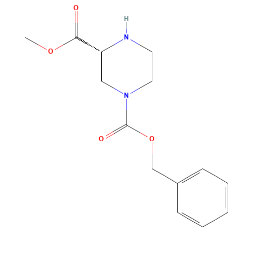 (R)-4-N-CBZ-PIPERAZINE-2-CARBOXYLIC ACID METHYL ESTER (CAS: 405175-79-3) - Chemical Structure and Molecular Formula 
