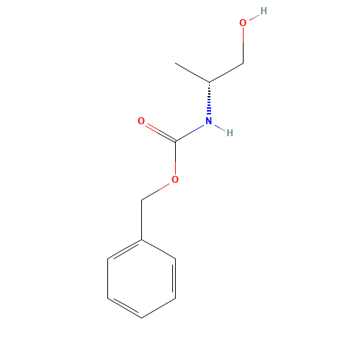 N-BENZYLOXYCARBONYL-D-ALANINOL (CAS: 61425-27-2) - Chemical Structure and Molecular Formula 