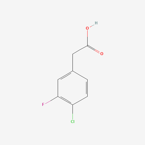 4-CHLORO-3-FLUOROPHENYLACETIC ACID (CAS: 865451-00-9) - Chemical Structure and Molecular Formula 