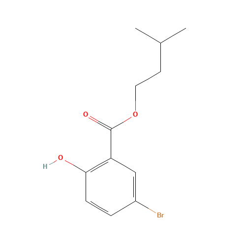 isopentyl 5-bromo-2-hydroxybenzoate (CAS: 1131587-61-5) - Chemical Structure and Molecular Formula 