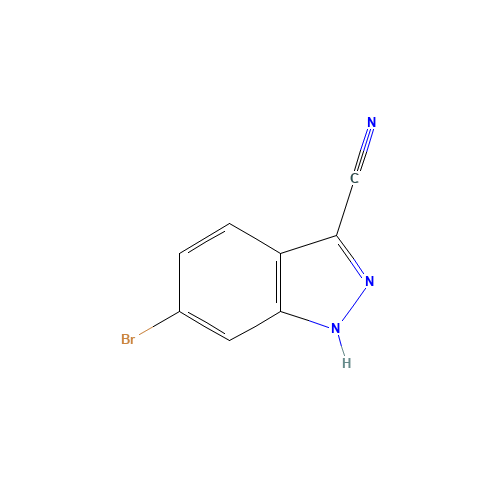 6-BROMO-1H-INDAZOLE-3-CARBONITRILE (CAS: 885278-24-0) - Chemical Structure and Molecular Formula 
