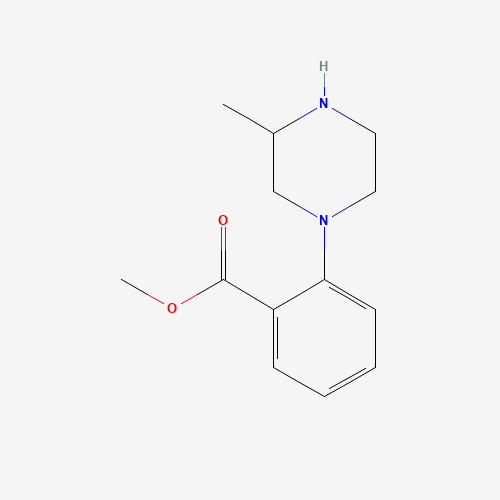 methyl 2-(3-methylpiperazin-1-yl)benzoate (CAS: 1131622-67-7) - Chemical Structure and Molecular Formula 