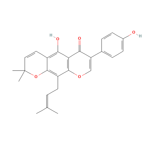 warangalone (CAS: 4449-55-2) - Chemical Structure and Molecular Formula 