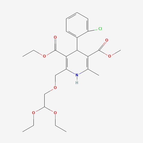 3-Ethyl-5-methyl-4-(2-chlorophenyl)-2-(2,2-diethoxy-ethoxymethyl)-6-methyl-1,4-dihydropyridine-3,5-dicarboxylate (CAS: 103094-30-0) - Related Chemical Product