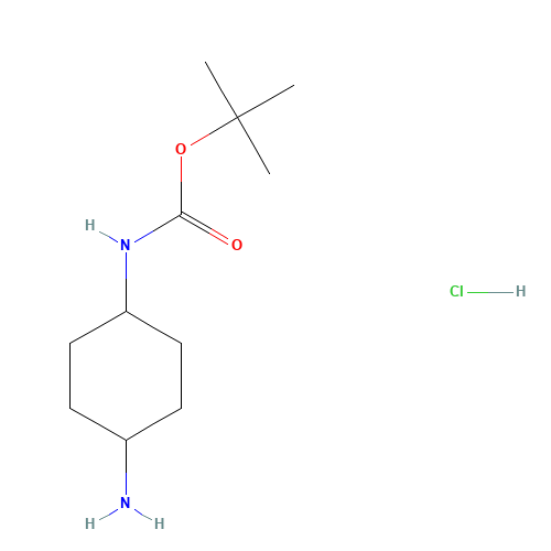 Trans-N-BOC-1,4-CYCLOHEXANEDIAMINE-HCl (CAS: 946002-43-3) - Chemical Structure and Molecular Formula 