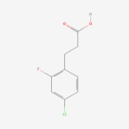 3-(2-FLUORO-4-CHLORO-PHENYL)-PROPIONIC ACID (CAS: 174603-48-6) - Chemical Structure and Molecular Formula 