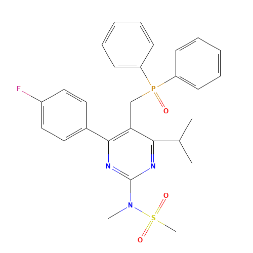 N-[5-(Diphenylphosphinoylmethyl)-4-(4-fluorophenyl)-6-isopropylpyrimidin-2-yl]-N-methylmethanesulfonamide (CAS: 289042-10-0) - Related Chemical Product