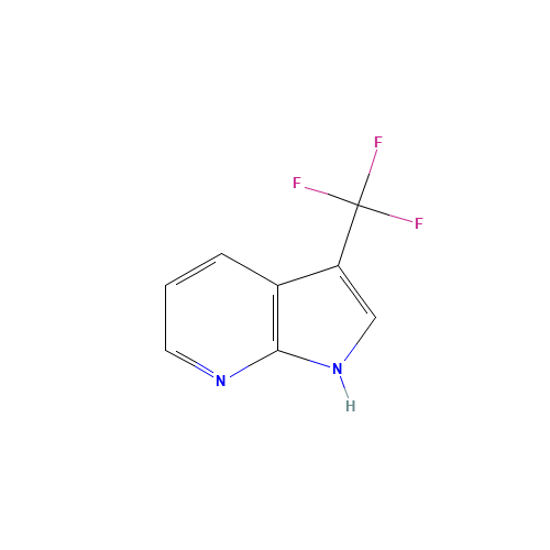 3-Trifluoromethyl-1H-pyrrolo[2,3-b]pyridine (CAS: 892414-47-0) - Chemical Structure and Molecular Formula 