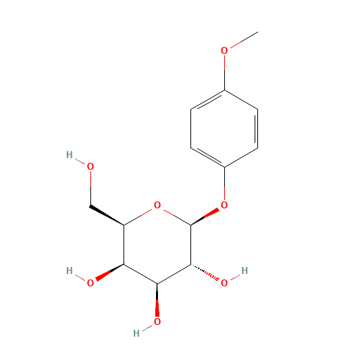 4-METHOXYPHENYL BETA-D-GALACTOPYRANOSIDE (CAS: 3150-20-7) - Chemical Structure and Molecular Formula 
