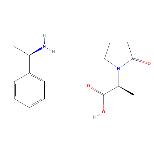 (S)-alpha-Ethyl-2-oxo-1-pyrrolidineacetic acid (R)-alpha-methylbenzenemethanamine salt (CAS: 102916-46-1) - Related Chemical Product