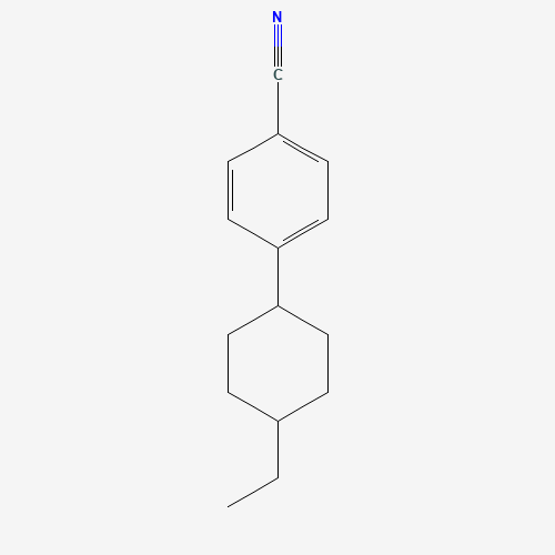 4-(4-ETHYLCYCLOHEXYL)BENZONITRILE (CAS: 73592-81-1) - Chemical Structure and Molecular Formula 