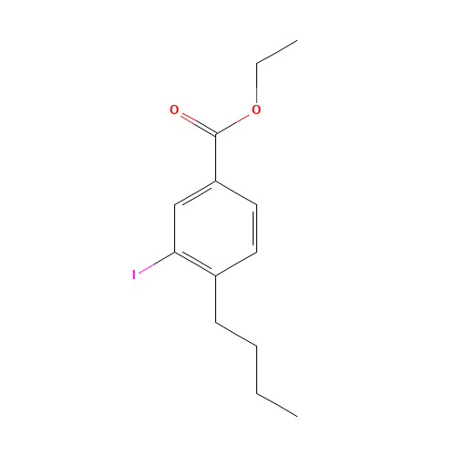 ethyl 4-butyl-3-iodobenzoate (CAS: 1131614-33-9) - Chemical Structure and Molecular Formula 