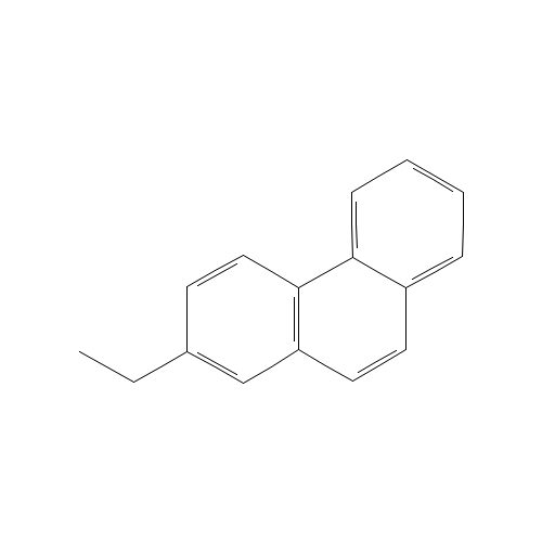2-ETHYLPHENANTHRENE (CAS: 3674-74-6) - Chemical Structure and Molecular Formula 