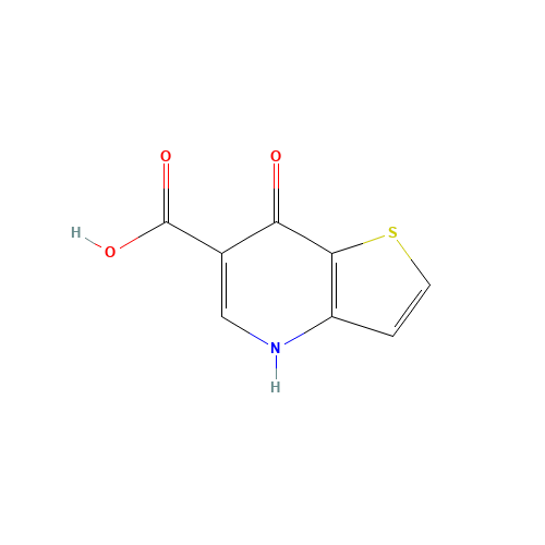 7-Hydroxy-thieno[3,2-b]pyridine-6-carboxylic acid (CAS: 90691-08-0) - Chemical Structure and Molecular Formula 
