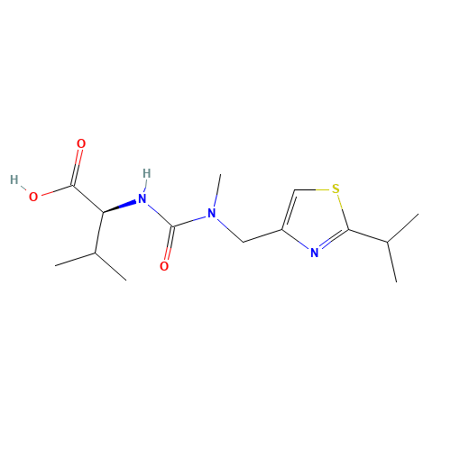 (S)-2-(3-((2-Isopropylthiazol-4-yl)methyl)-3-methylureido)-3-methylbutanoic acid (CAS: 154212-61-0) - Related Chemical Product