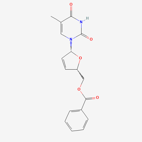 [(2S,5R)-5-(5-methyl-2,4-dioxo-pyrimidin-1-yl)-2,5-dihydrofuran-2-yl]methyl benzoate (CAS: 122567-97-9) - Related Chemical Product
