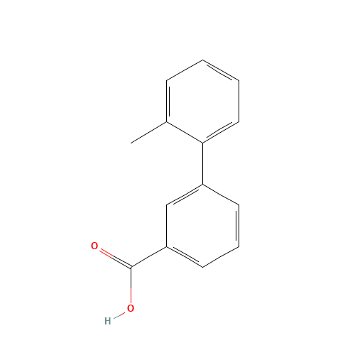 2'-METHYLBIPHENYL-3-CARBOXYLIC ACID (CAS: 168618-44-8) - Chemical Structure and Molecular Formula 