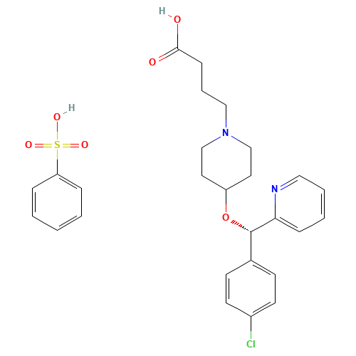 BEPOTASTINE BESILATE (CAS: 190786-44-8) - Chemical Structure and Molecular Formula 