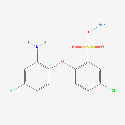 Sodium 2-amino-4,4'-dichlorodiphenylether-2'-sulfonate (CAS: 136213-81-5) - Chemical Structure and Molecular Formula 
