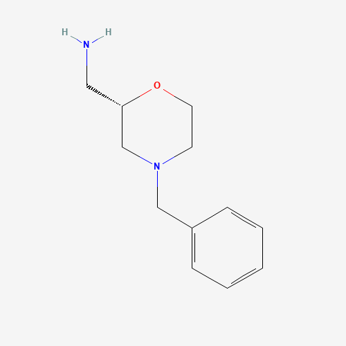 (S)-(4-benzylmorpholin-2-yl)methanamine (CAS: 186293-55-0) - Chemical Structure and Molecular Formula 