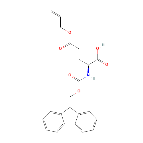 FMOC-GLU(OALL)-OH (CAS: 133464-46-7) - Chemical Structure and Molecular Formula 