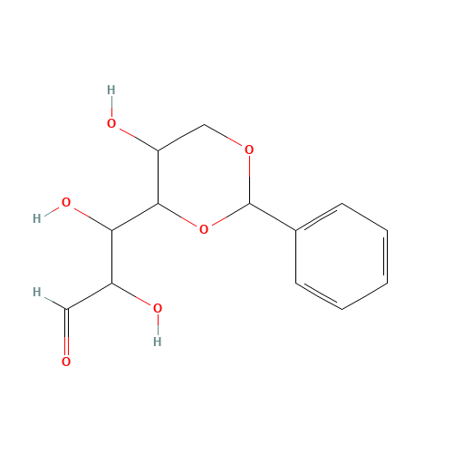 4,6-O-BENZYLIDENE-D-GALACTOSE (CAS: 3006-41-5) - Chemical Structure and Molecular Formula 
