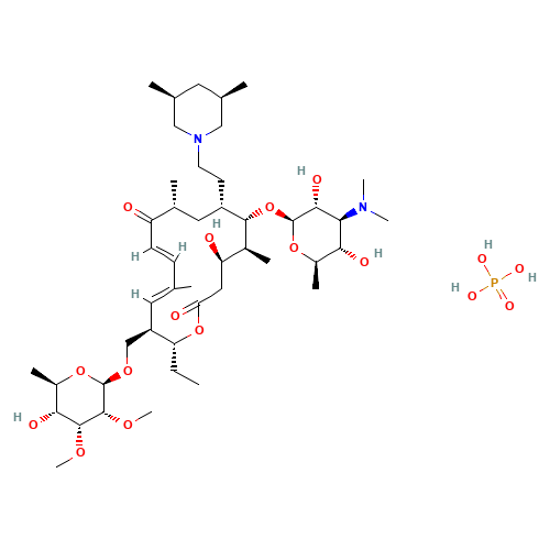 Tilmicosin phosphate (CAS: 137330-13-3) - Chemical Structure and Molecular Formula 