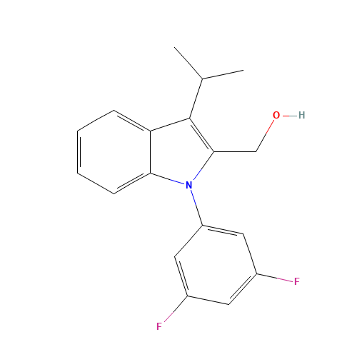 1-(3',5'-DIFLUOROPHENYL)-2-HYDROXYMETHYL-3-ISOPROPYLINDOLE (CAS: 886362-94-3) - Related Chemical Product