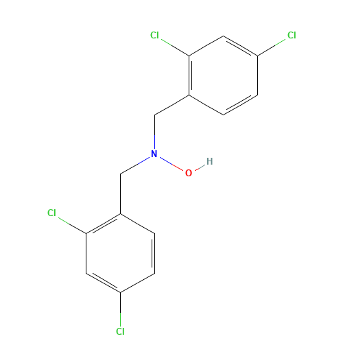2,4-Dichloro-N-[(2,4-dichlorophenyl)methyl]-N-hydroxybenzenemethanamine (CAS: 51850-95-4) - Chemical Structure and Molecular Formula 
