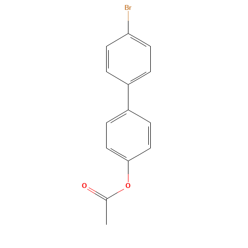 4-ACETOXY-4'-BROMOBIPHENYL (CAS: 84244-98-4) - Chemical Structure and Molecular Formula 
