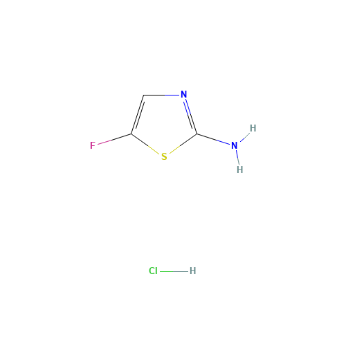 5-FLUOROTHIAZOL-2-AMINE HYDROCHLORIDE (CAS: 745053-64-9) - Chemical Structure and Molecular Formula 