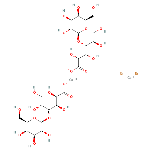 calcium bis(4-O-(beta-D-galactosyl)-]Dgluconate)-calcium bromide (1:1) (CAS: 33659-28-8) - Related Chemical Product