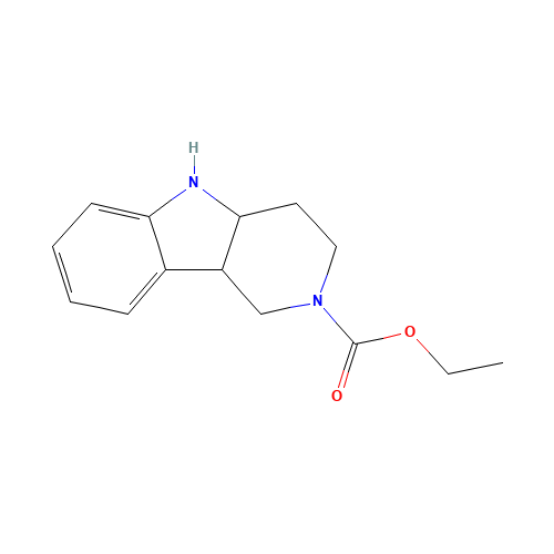 Ethyl cis-1,3,4,4a,5,9b-hexahydro-2H-pyrido[4,3-b]indole-2-carboxylate (CAS: 199725-38-7) - Chemical Structure and Molecular Formula 