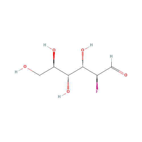 2-Deoxy-2-fluoro-D-mannose (CAS: 38440-79-8) - Chemical Structure and Molecular Formula 