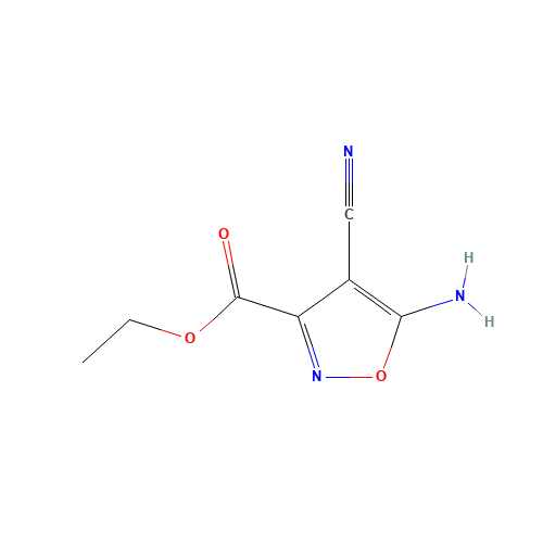 ethyl 5-amino-4-cyanoisoxazole-3-carboxylate (CAS: 96129-39-4) - Chemical Structure and Molecular Formula 