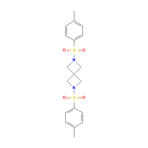 2,6-Bis-(toluene-4-sulfonyl)-2,6-diaza-spiro[3.3]heptane (CAS: 13595-48-7) - Chemical Structure and Molecular Formula 