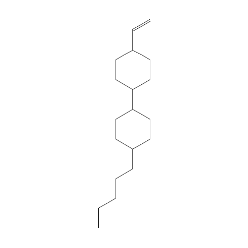 TRANS,TRANS-4-PENTYL-4''-VINYL-BICYCLOHEXYL (CAS: 129738-34-7) - Chemical Structure and Molecular Formula 