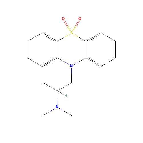 DIOXOPROMETHAZINE HCL (CAS: 13754-56-8) - Chemical Structure and Molecular Formula 