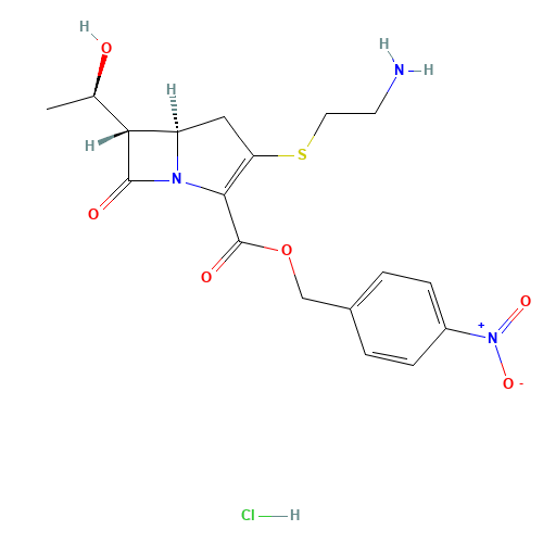 (5R,6S)-4-Nitrobenzyl-3-[(2-aminoethyl)thio]-6-[(1R)-1-hydroxyethyl]-1-azabicyclo[3.2.0]hept-2-ene-7-one-2-carboxylate hydrochloride (CAS: 442847-69-0) - Related Chemical Product