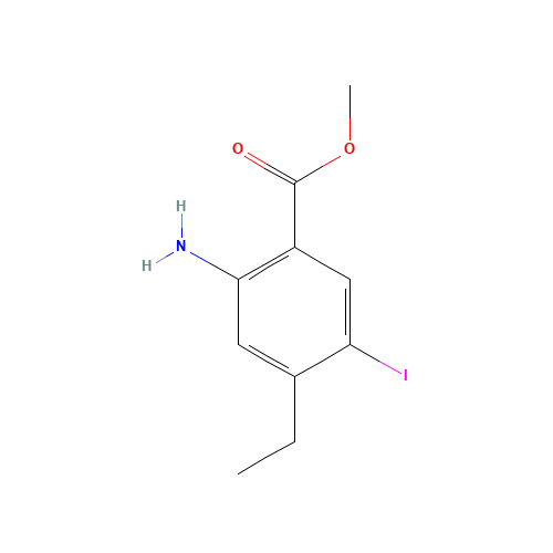2-AMINO-5-IODOBENZONIC ACID ETHYL ESTER (CAS: 912575-12-3) - Chemical Structure and Molecular Formula 