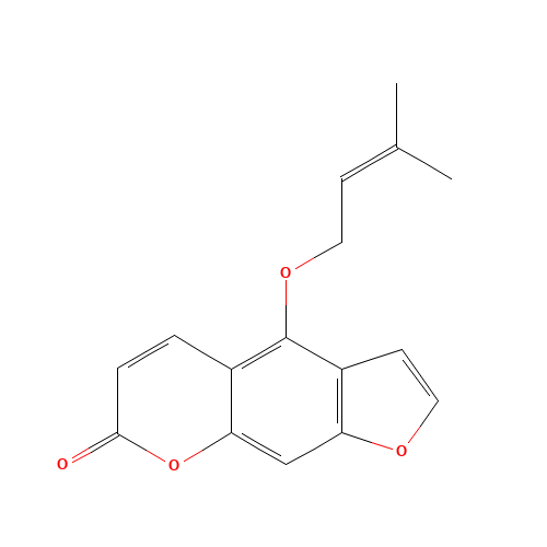 Isoimperatorin (CAS: 482-45-1) - Chemical Structure and Molecular Formula 