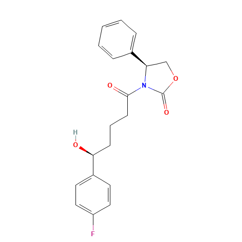 (4S)-3-[(5R)-5-(4-FLUOROPHENYL)-5-HYDROXYPENTANOYL]-4-PHENYL-1,3-OXAZOLIDIN-2-ONE (CAS: 189028-95-3) - Related Chemical Product