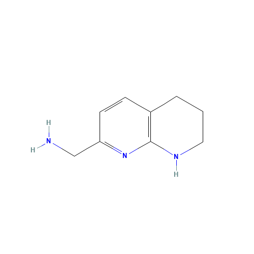 5,6,7,8-Tetrahydro-1,8-naphthyridine-2-methanamine (CAS: 332883-10-0) - Chemical Structure and Molecular Formula 