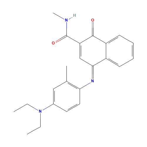 4-[[4-(diethylamino)-2-methylphenyl]imino]-1,4-dihydro-N-methyl-1-oxo-2-Naphthalenecarboxamide (CAS: 102187-53-1) - Related Chemical Product