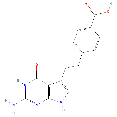 4-[2-(2-Amino-4,7-dihydro-4-oxo-1H-pymol[2,3-d]pyrimodin-5-yl)ethyl]benzoic acid (CAS: 137281-39-1) - Related Chemical Product